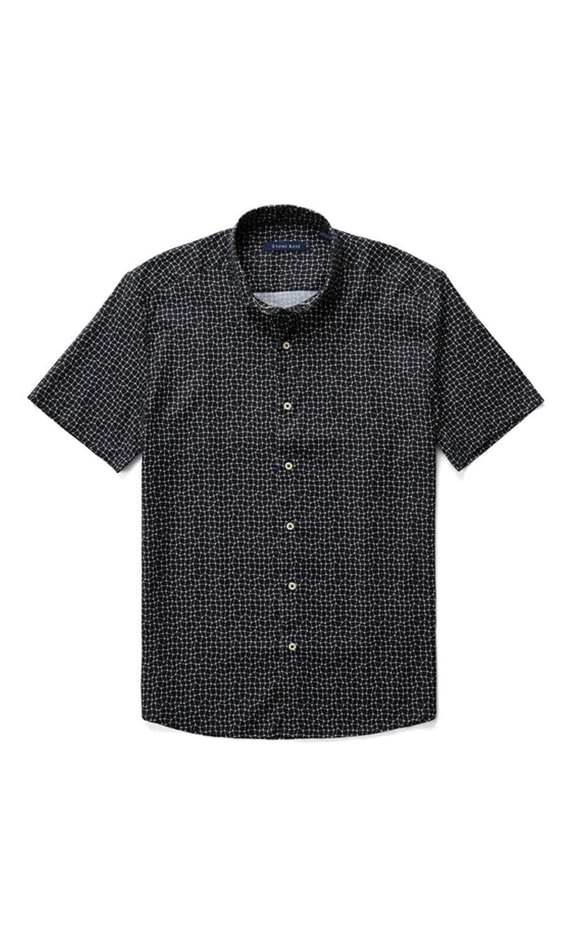 Black Wavy Short sleeve shirt 