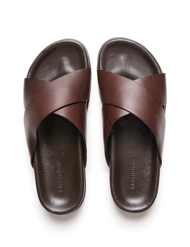 Sandy Leather Sandal in Espresso, leather sandals for men, mens sandals, summer wear