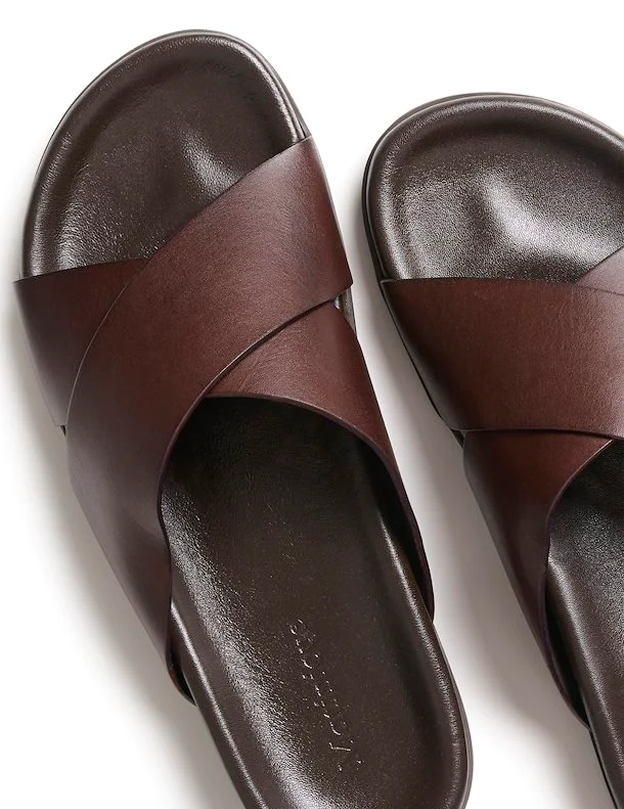 Sandy Leather Sandal in Espresso, leather sandals for men, mens sandals, summer wear