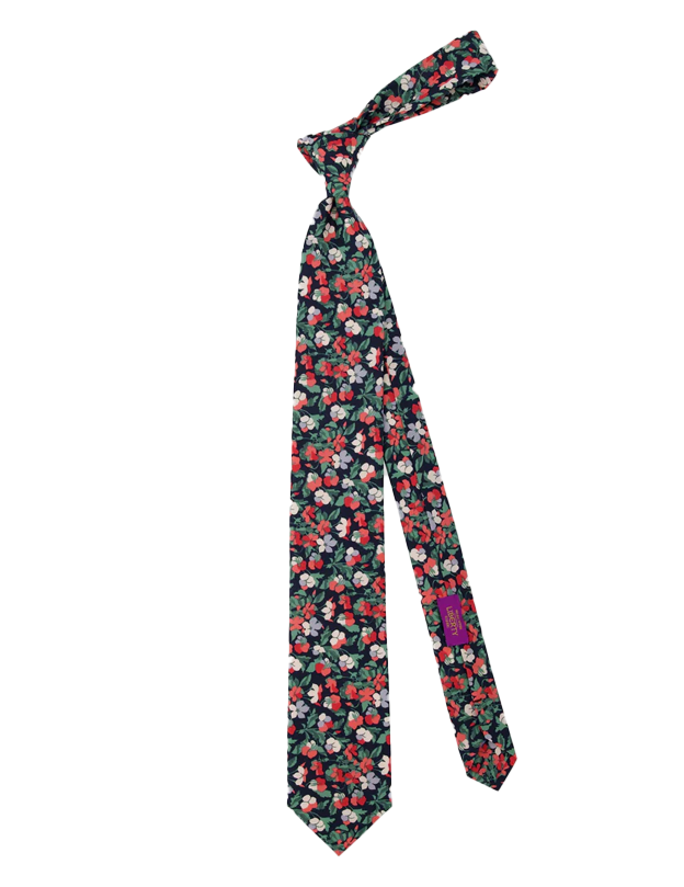 Sarah Coral Multi Floral Tie