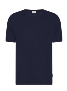 Luxe Knit T-Shirt in Navy