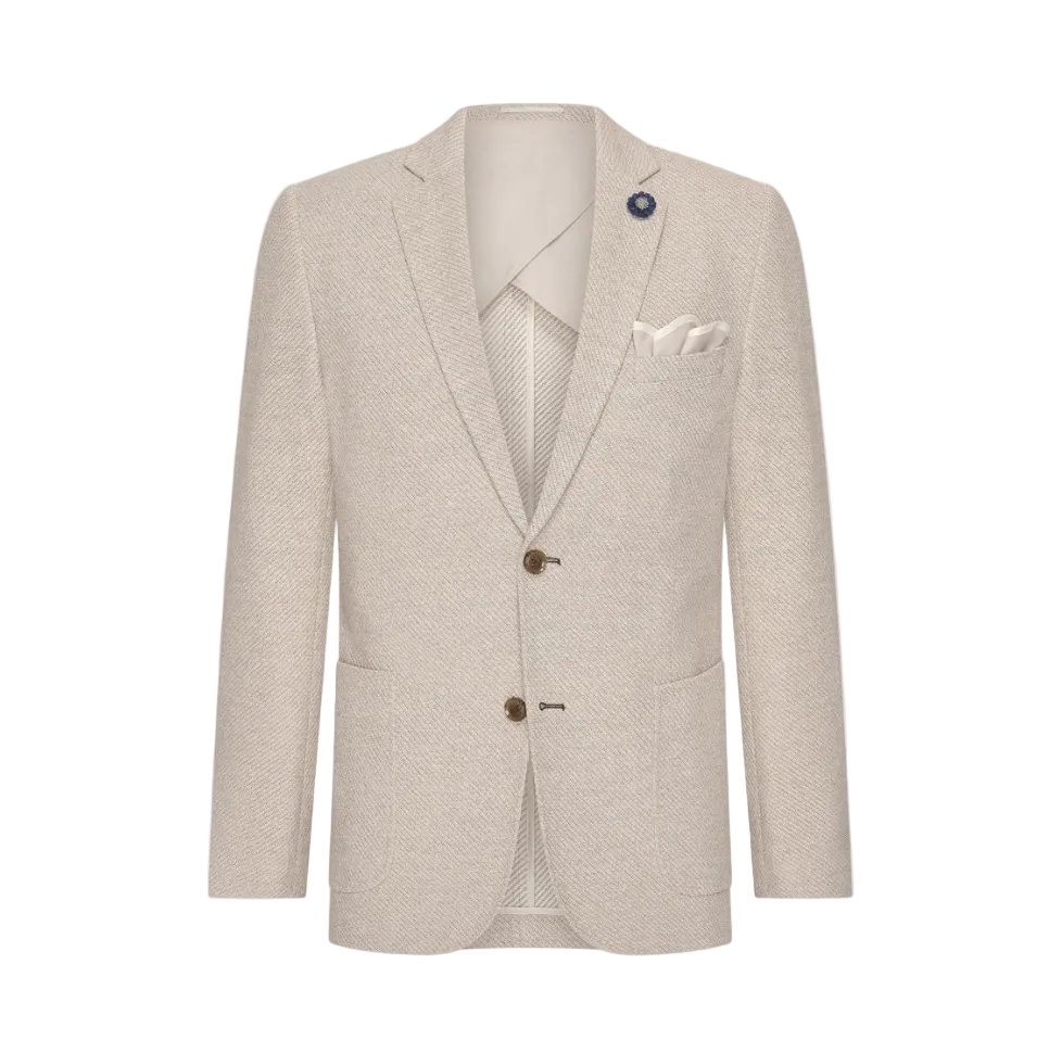Cotton Stretch Sand Textured Sport Coat