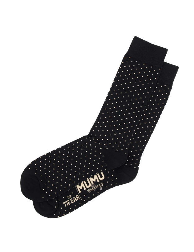 Seaside Dot Black Socks