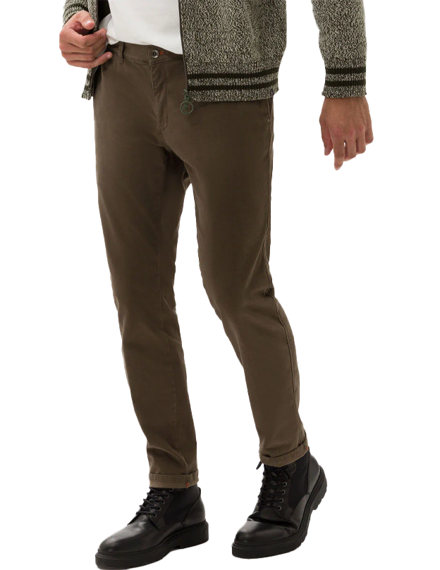 Silvio Hi-Flex Slim Chinos in Nut