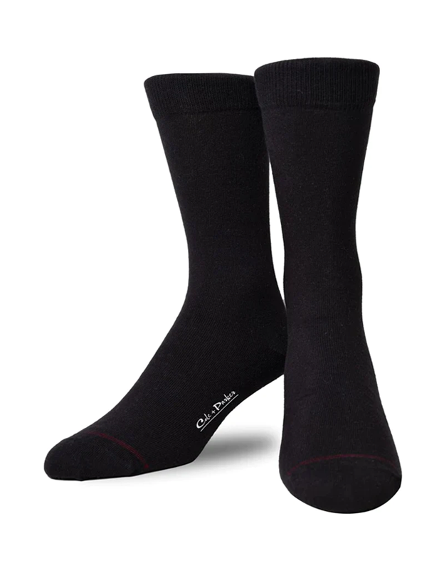 Solid Black Dress Socks