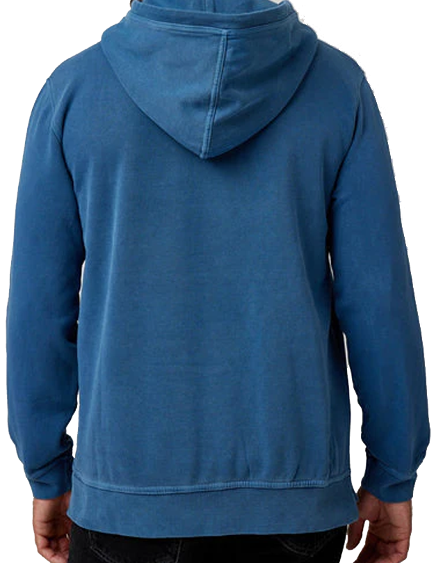 Solid Garment Wash Hoodie in Denim Blue, hoodies for men