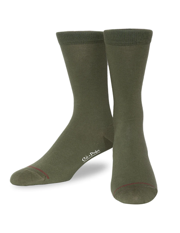 Solid Green Dress Socks