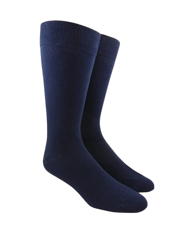 Solid Navy Dress Socks