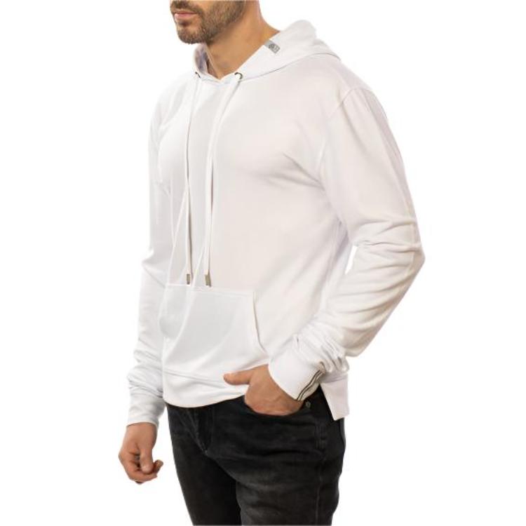 Fleece Knit Hoodie in White