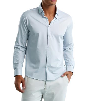 Techno Stretch Birdseye long sleeve Shirt at Charles & Hunt