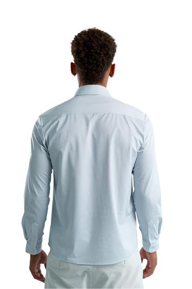 Techno Stretch Birdseye long sleeve Shirt at Charles & Hunt