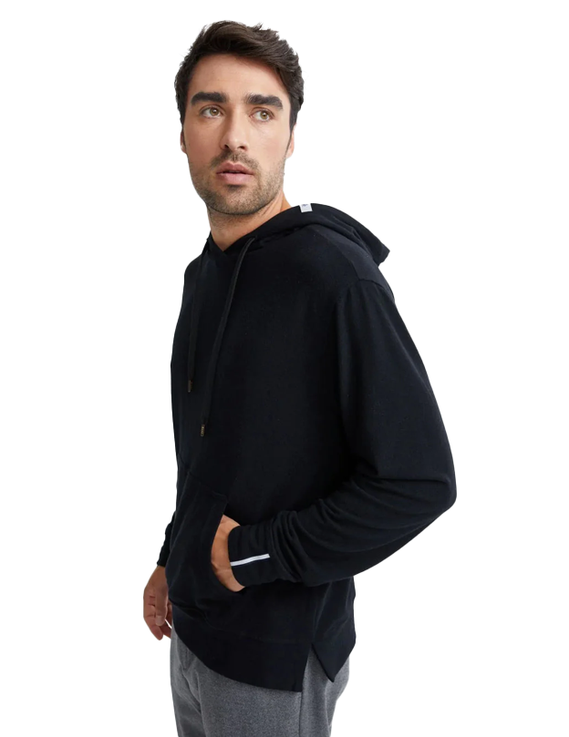 T-Series Fleece Knit Hoodie in Black, hoodies for men, hoodies in black, best hoodies to wear in winters