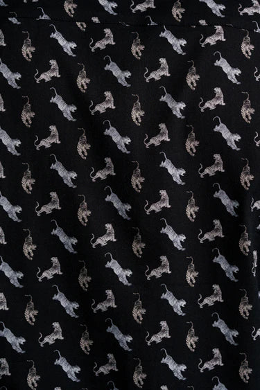 Tiger Printed Black SS Shirt