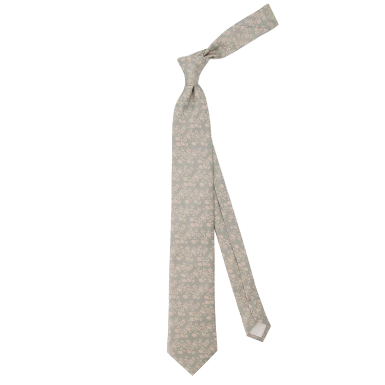 Entwined Floral Pale Aqua Tie