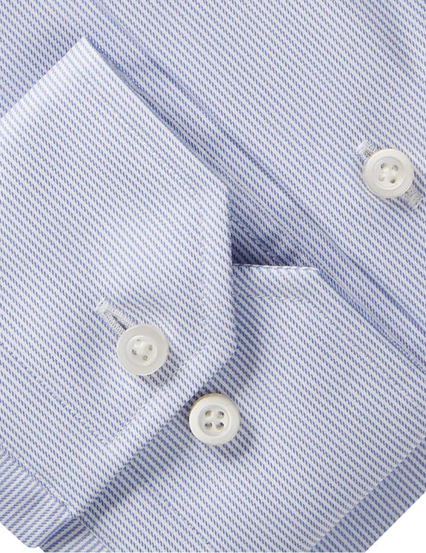 Traveller Dress Shirt in Powder Blue Pinstripe