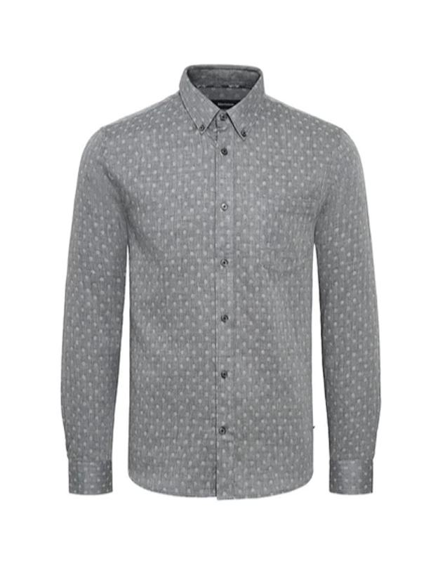 Trostol BD Dark Grey Melange Dot Shirt