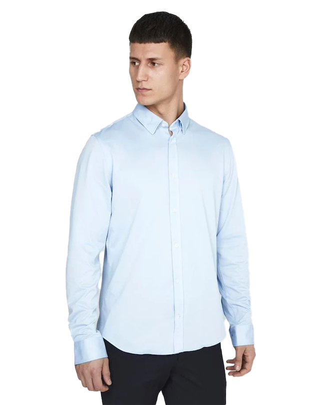 Trostol BU Long Sleeve Soft Dress Shirt in Chambray Blue