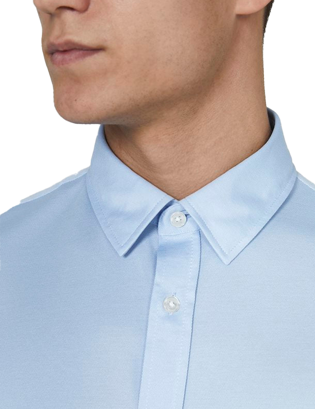 Trostol BU Long Sleeve Soft Dress Shirt in Chambray Blue