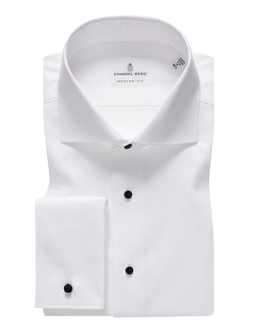 White Textured Dobby Formal Dress Shirt