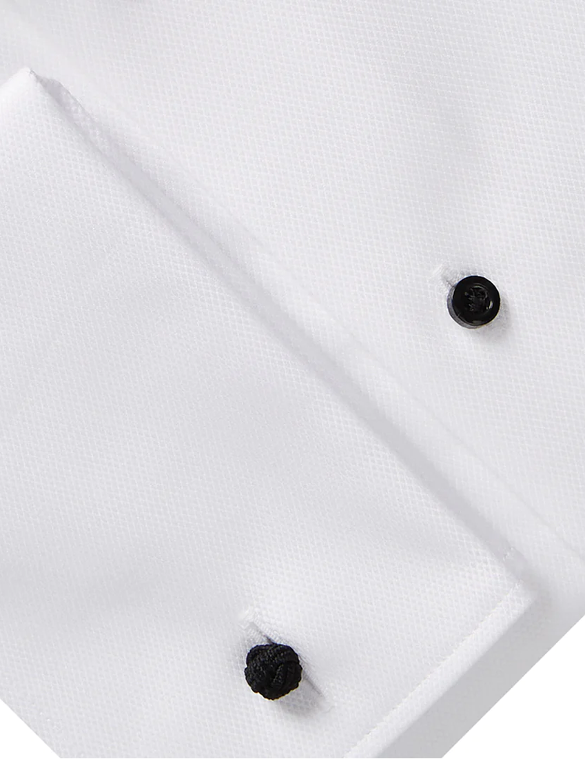 White Textured Dobby Formal Dress Shirt