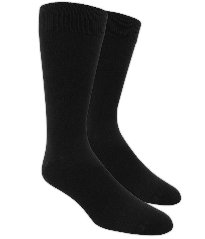Solid Black Dress Socks