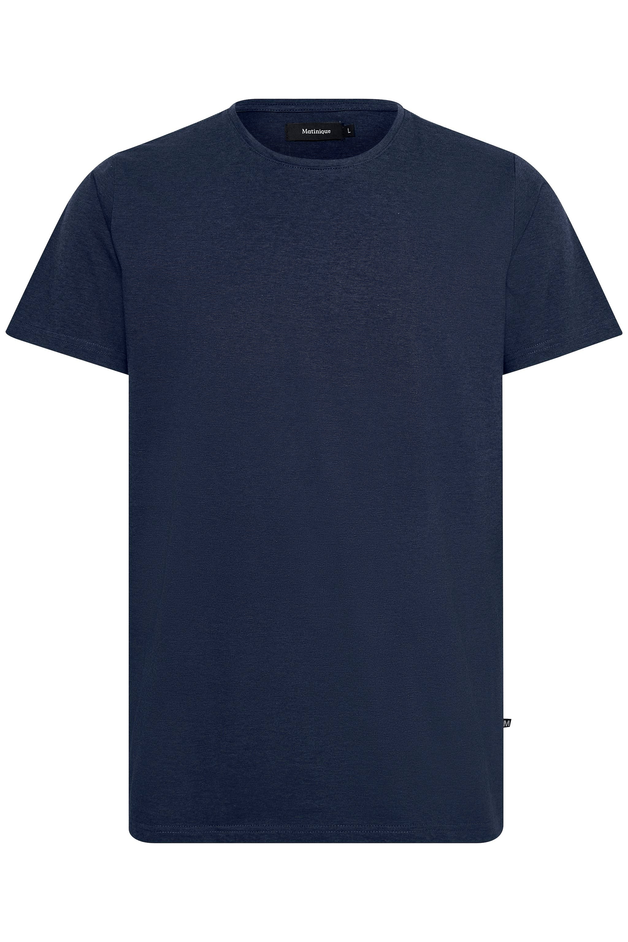 Jermane Mini Stripe T-Shirt in Sharp Blue, T shirts for men, stripe t shirts for men