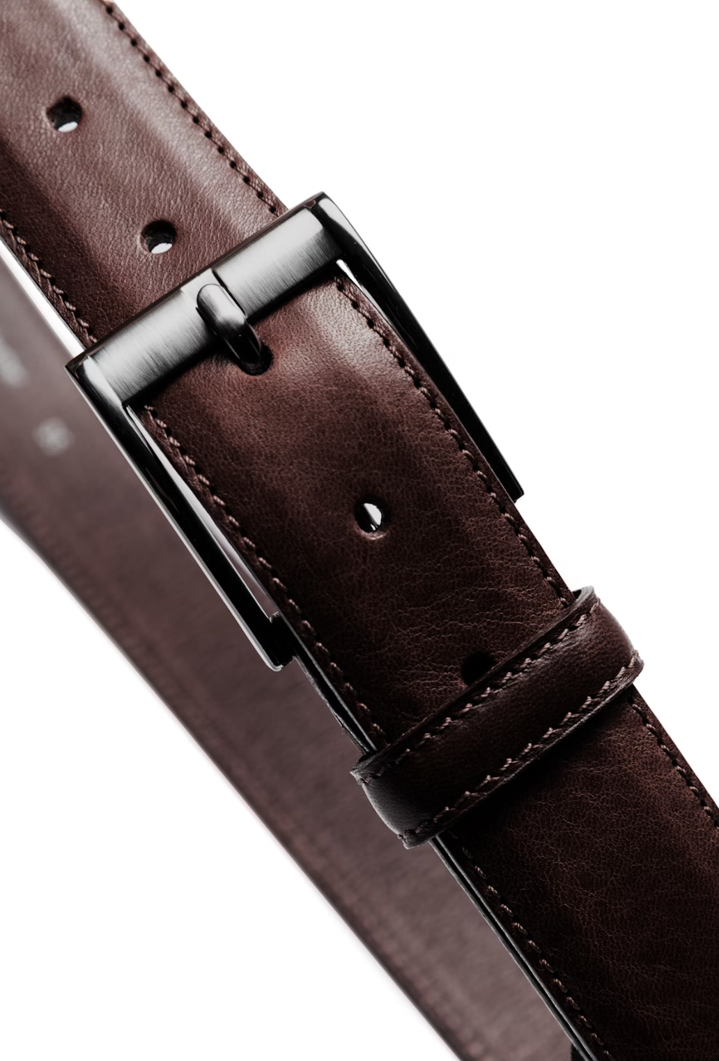 Essinot Leather Belt in Dark Brown