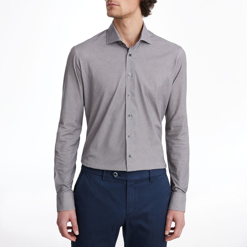 Modern 4Flex Stretch Knit Shirt in Dark Grey