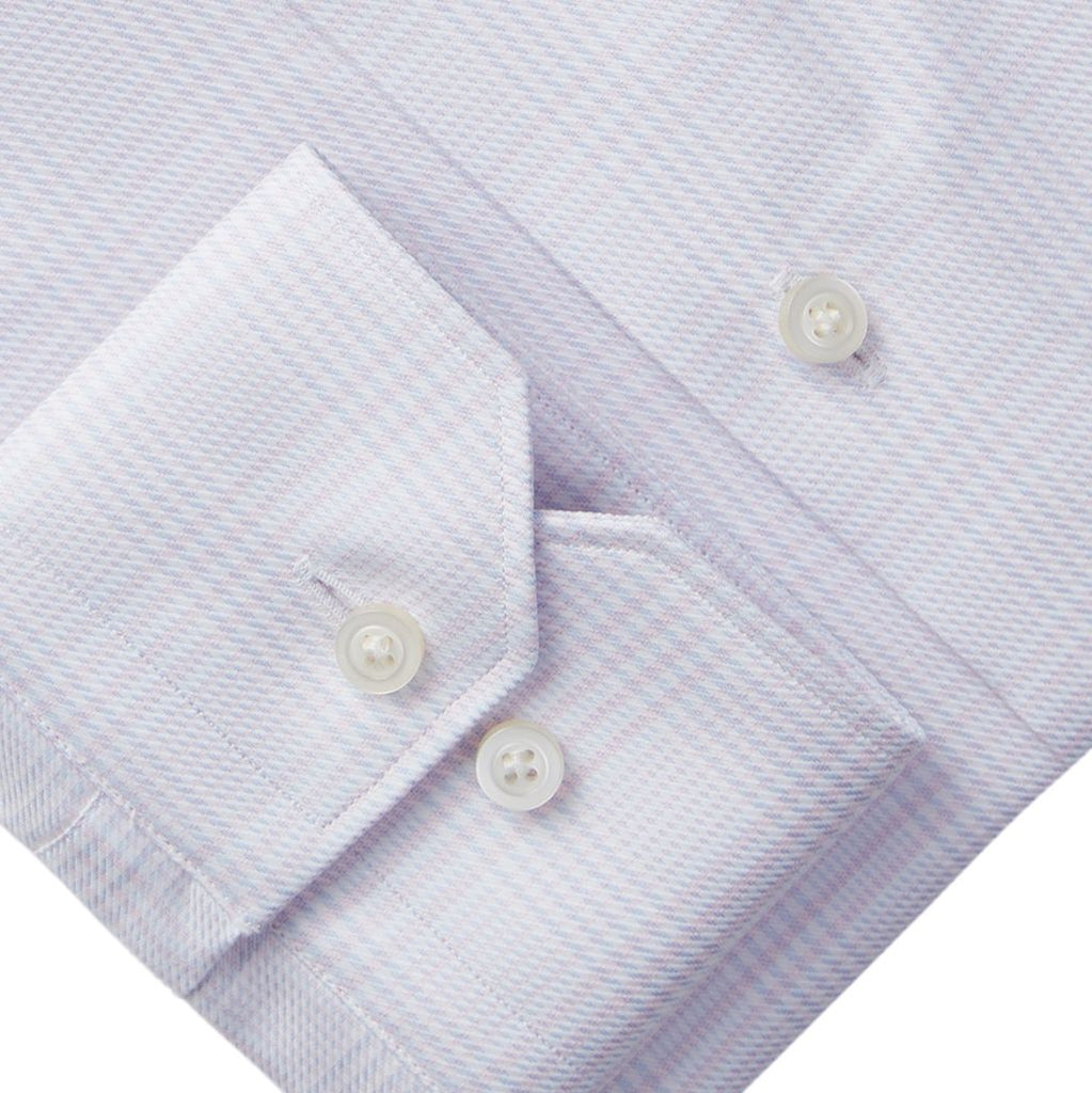 Natural Stretch Yoga Twill Premium Luxury Dress Shirt in Pink Glen Plaid