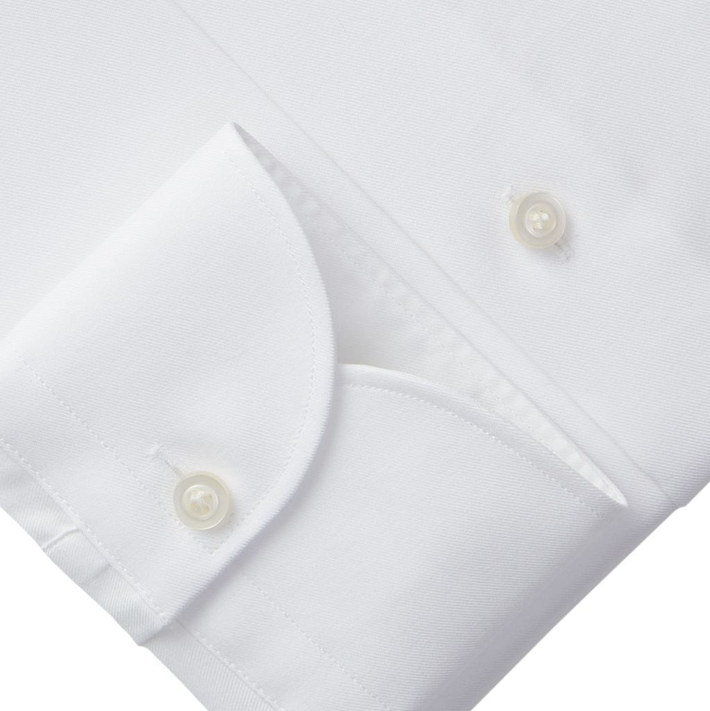 Natural Stretch Yoga Twill Premium Luxury Dress Shirt in White