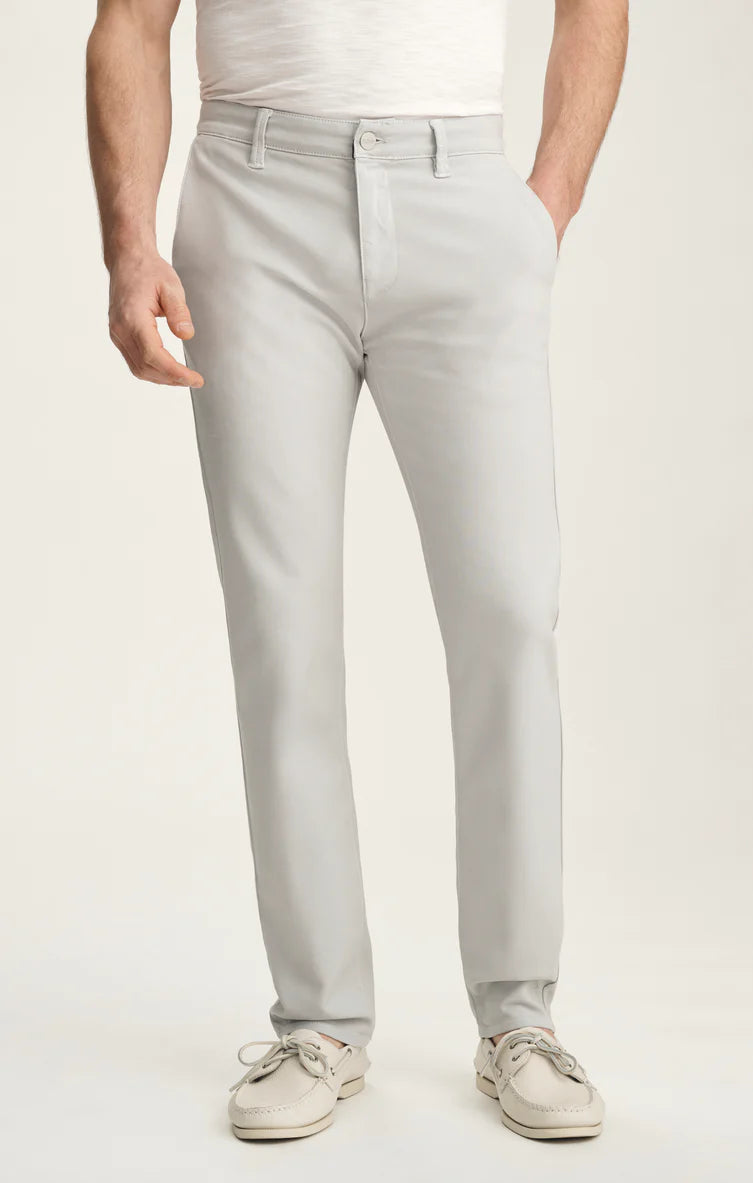 Verona Straight Leg Chino Pants In Ice Grey High Flyer