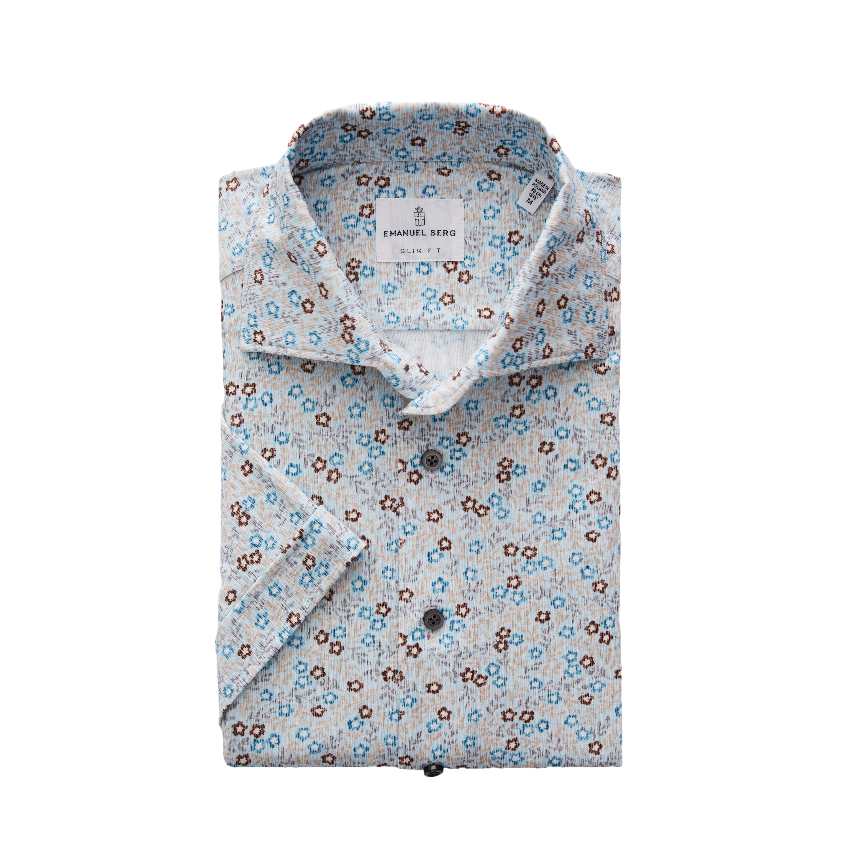 Premium Jersey SS Light Blue Floral Shirt