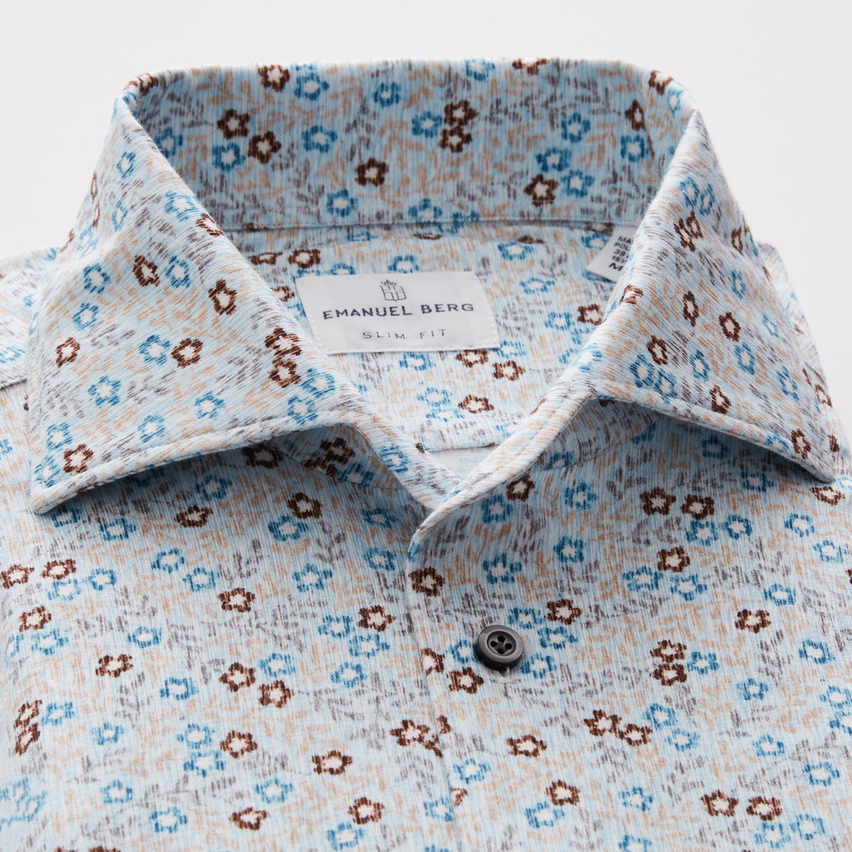 Premium Jersey SS Light Blue Floral Shirt