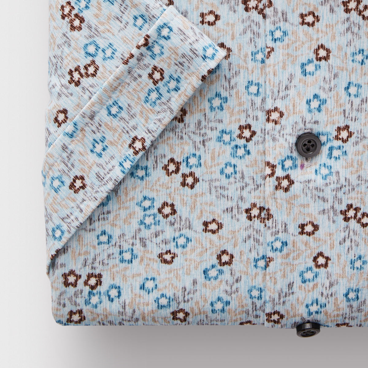 Premium Jersey SS Light Blue Floral Shirt