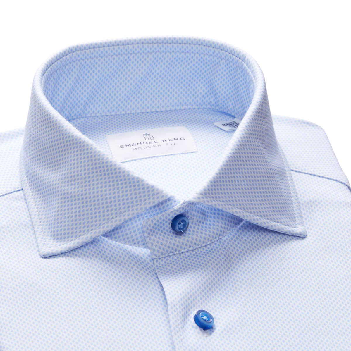 Modern 4Flex Stretch Bright Blue Pattern Dress Shirt