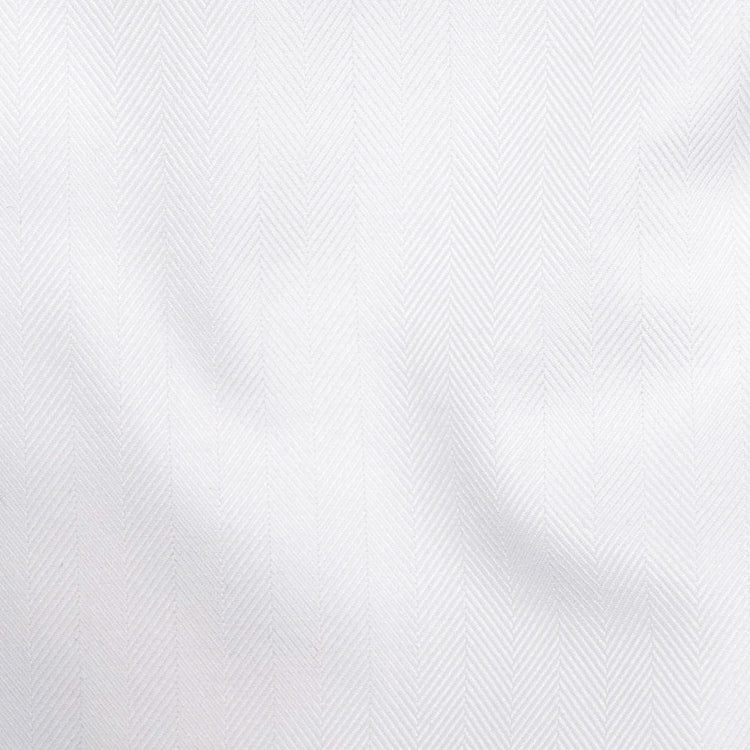 Herringbone Tuxedo White Non-Iron Dress Trim Fit Shirt