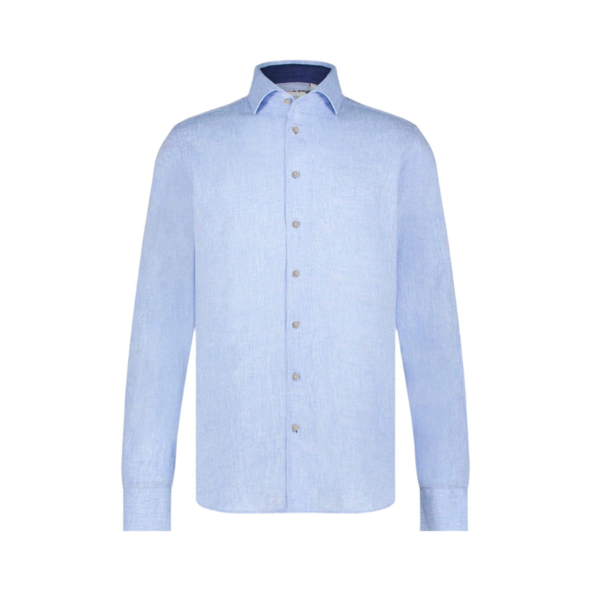 Linen/Cotton Blend Dress Shirt in Sky Blue