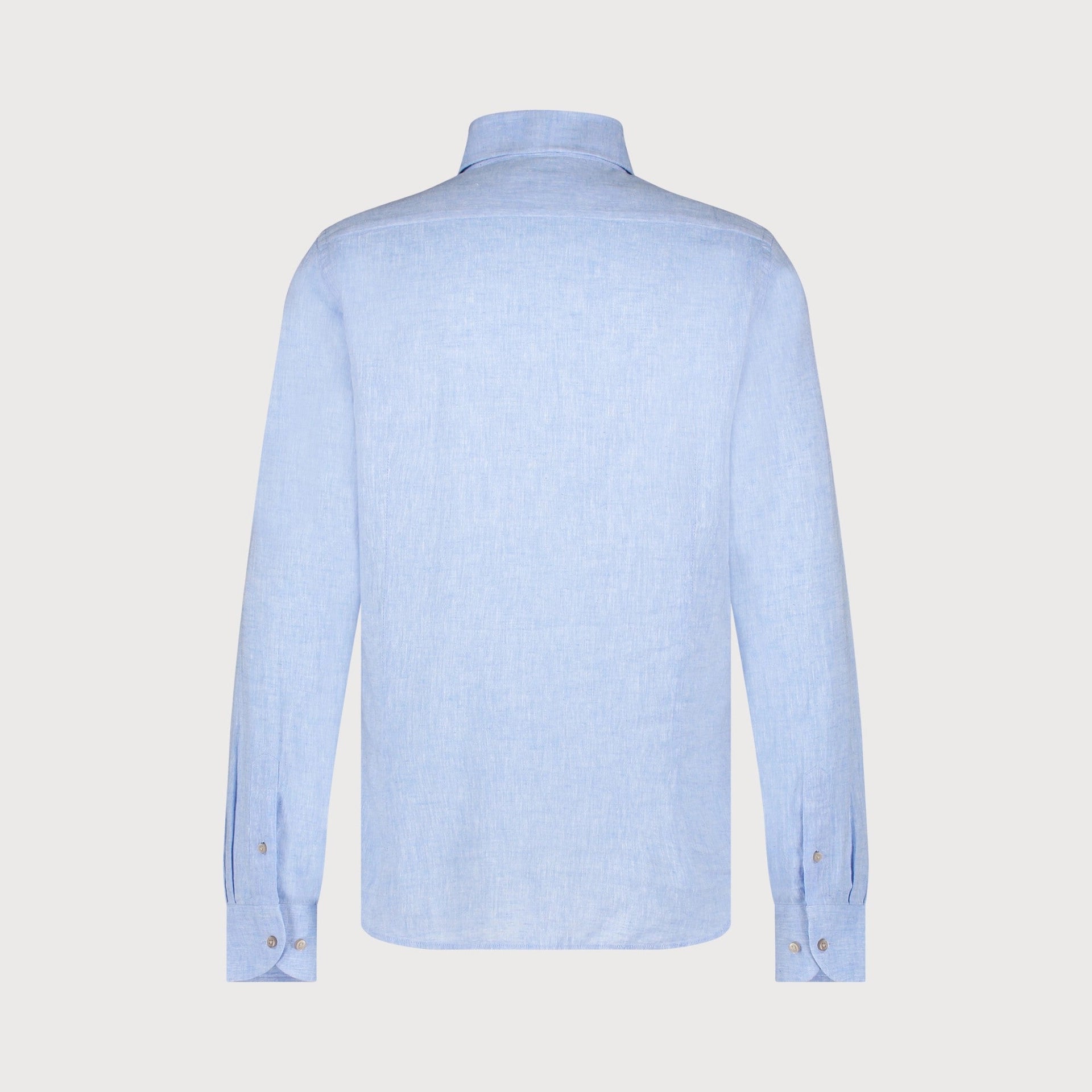 Linen/Cotton Blend Dress Shirt in Sky Blue