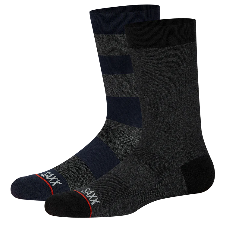 Socks in Black Heather/Ombre Rugby