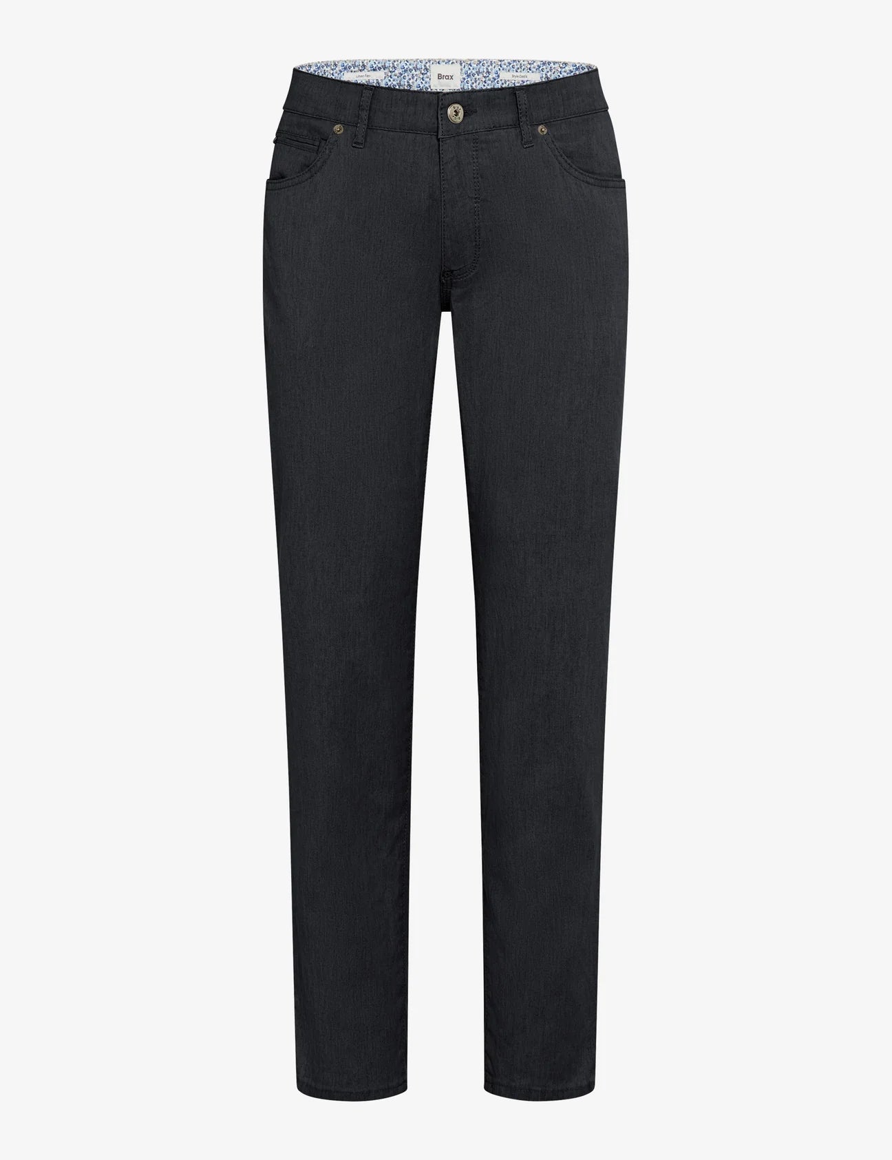 Linen/Cotton Blend Modern Fit Trouser in Dark Navy