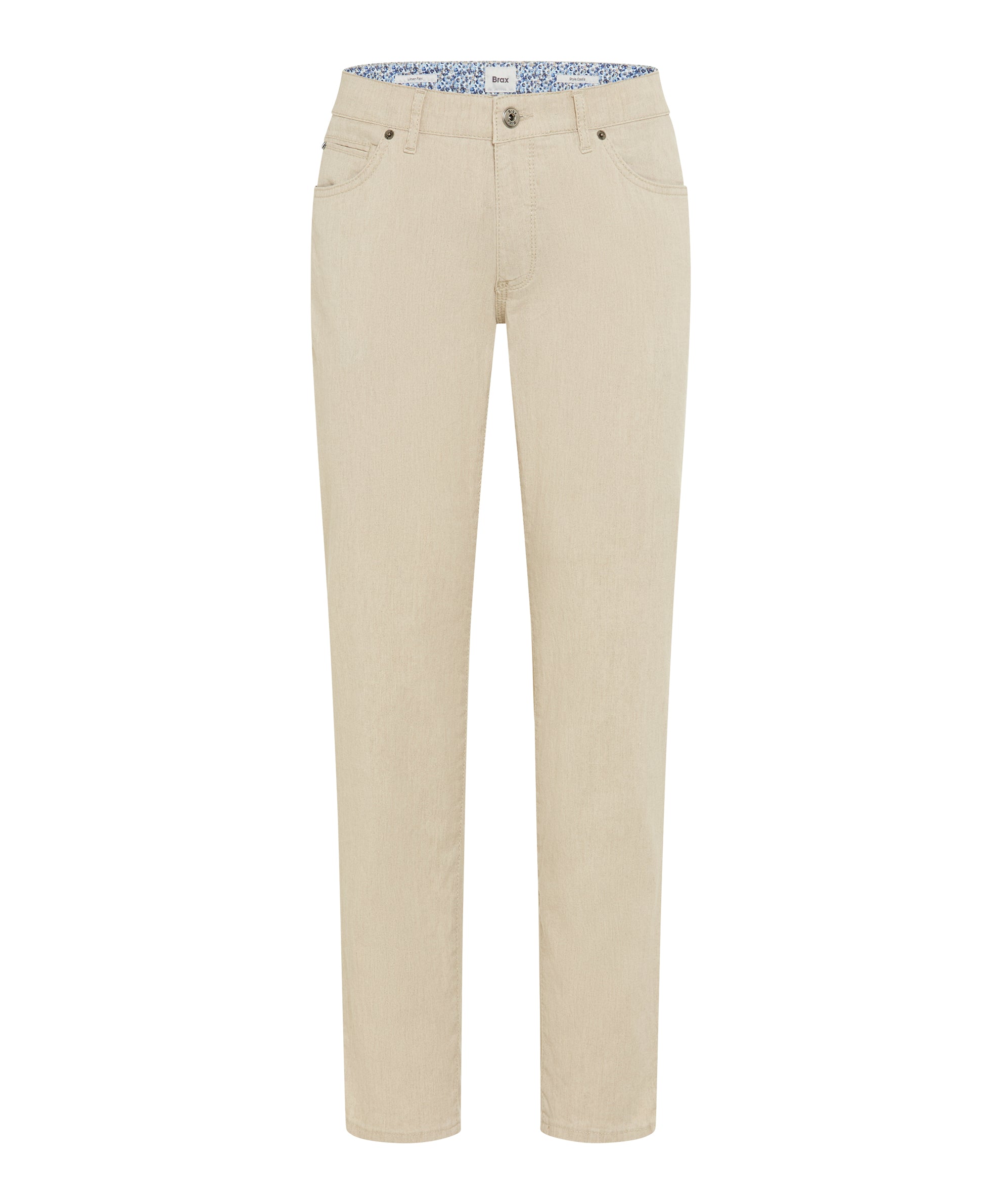 Linen/Cotton Blend Modern Fit Trouser in Beach