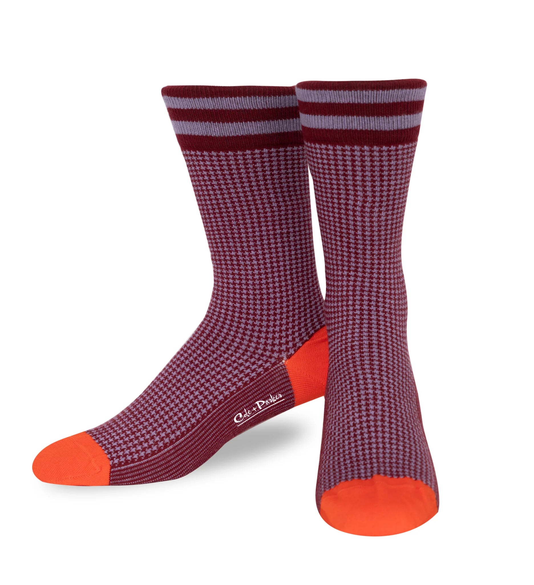 Red and purple socks