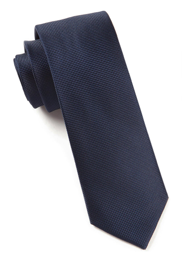 Solid Texture Midnight Navy Tie
