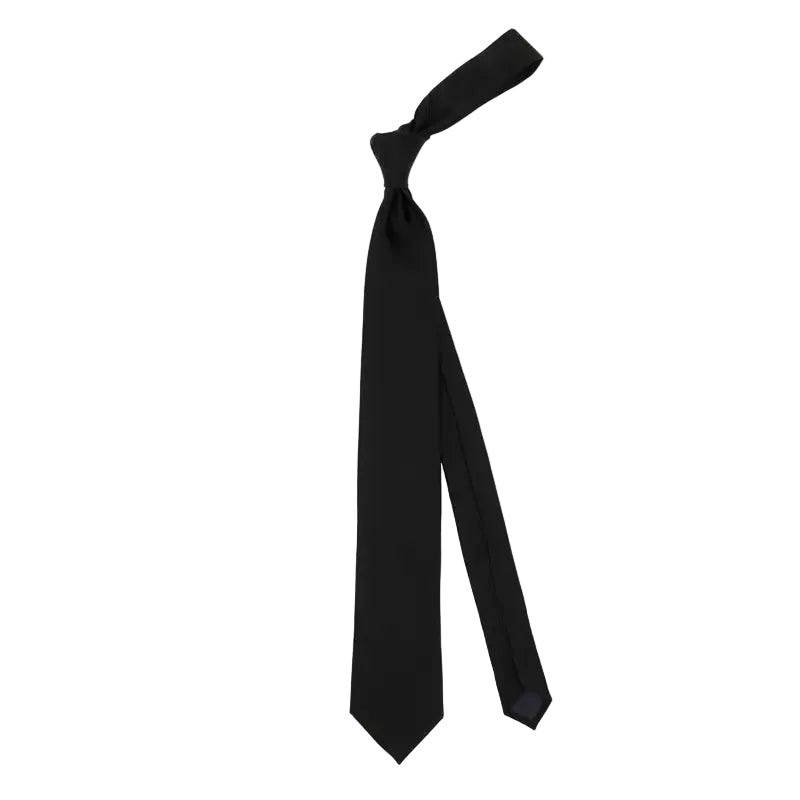 Striped tie on a white background