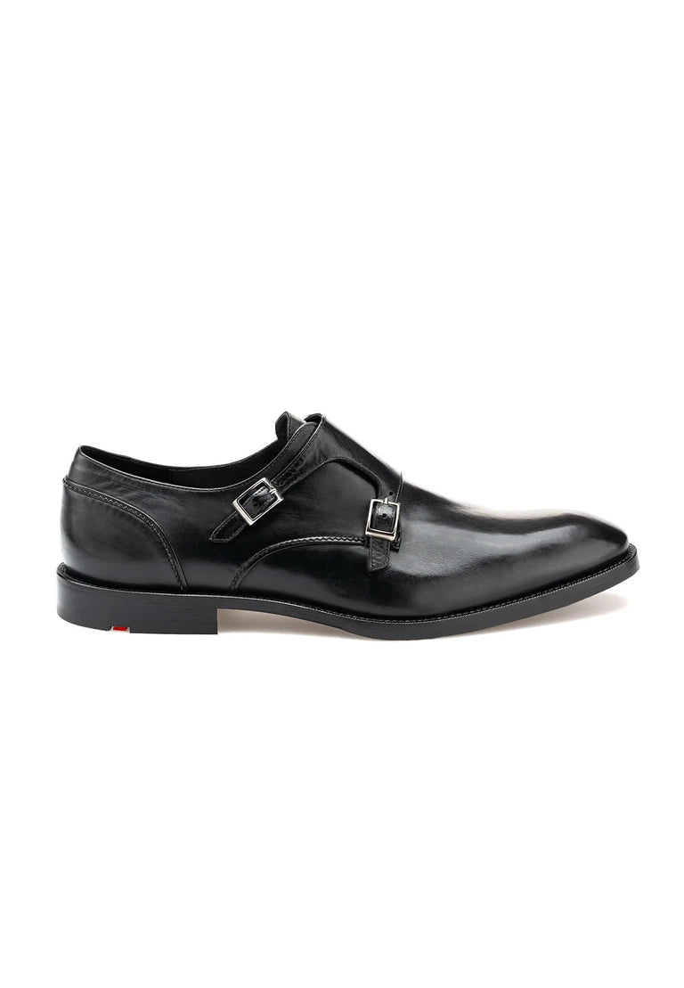 Nobel 220 Black Monkstrap Dress Shoe in Black
