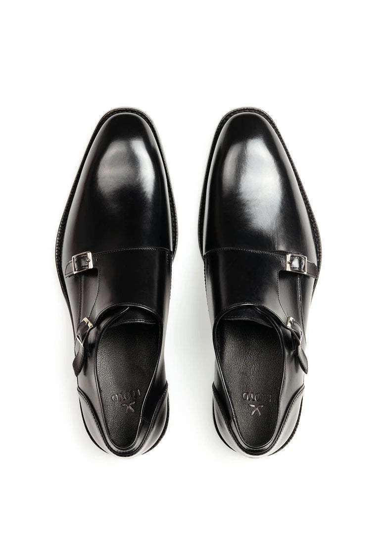 Nobel 220 Black Monkstrap Dress Shoe in Black