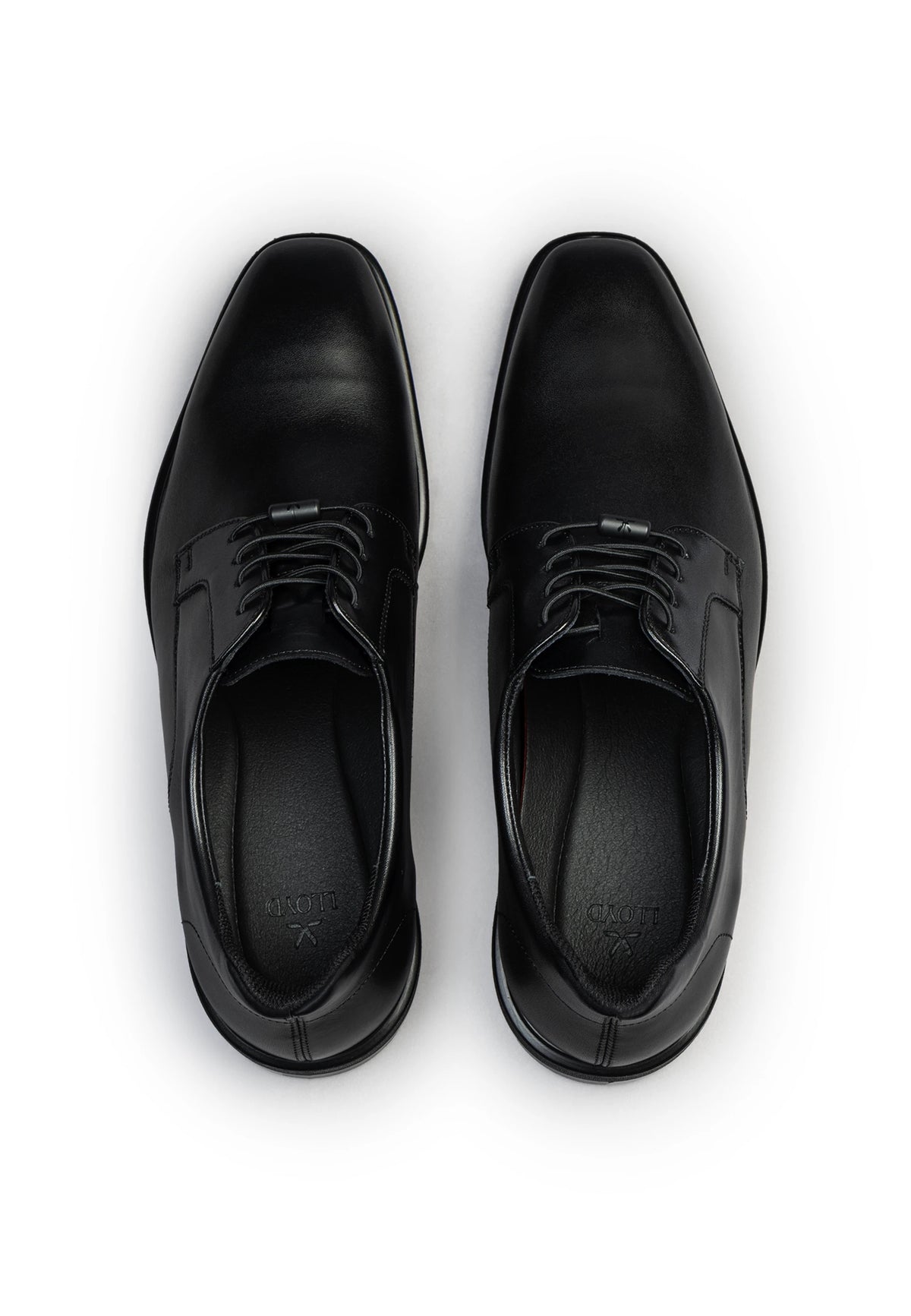 S-MOTION 110 Black Leather Slip On Dress Shoe