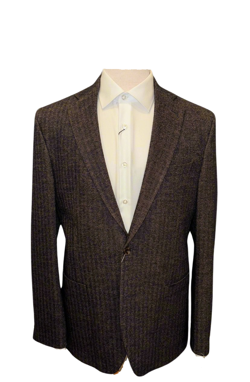 Brown Herringbone Sport Coat