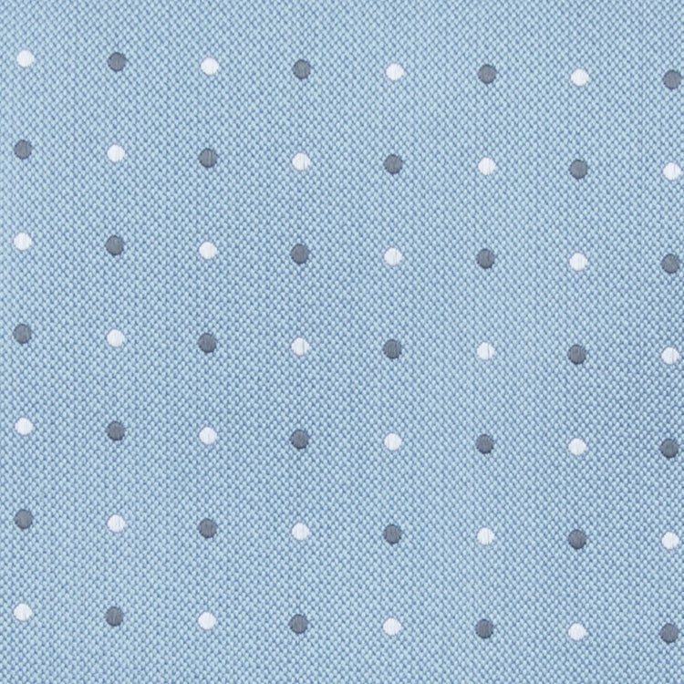 Suited Polka Dots Steel Blue Tie