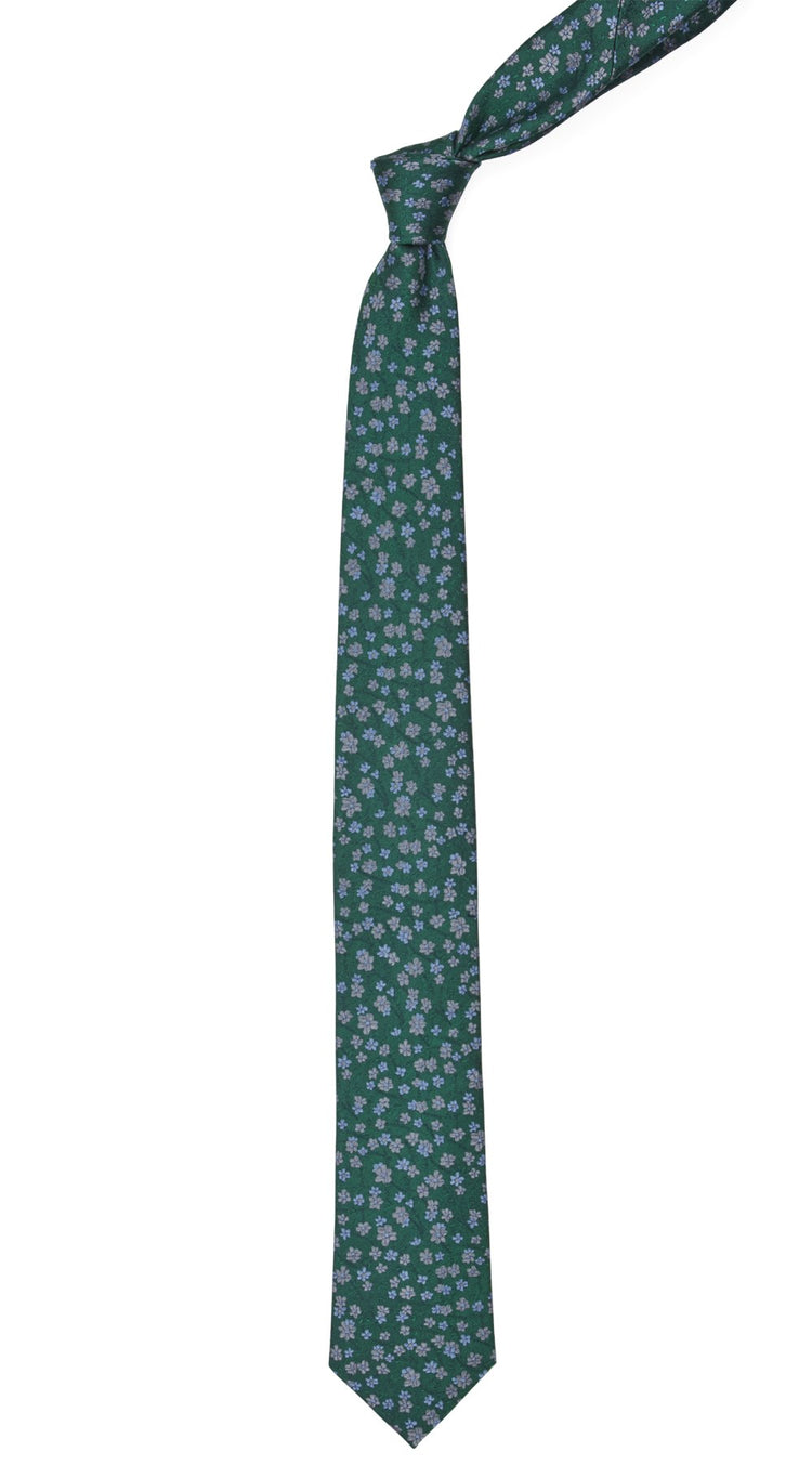 Free Fall Floral Tie in Kelly Green